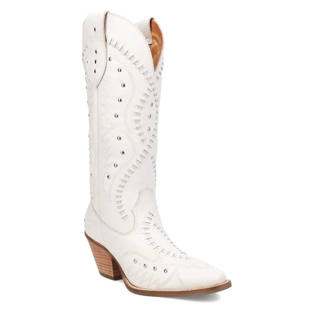 DINGO WOMENS PRETTY N' PINK WHITE 10 MEDIUM